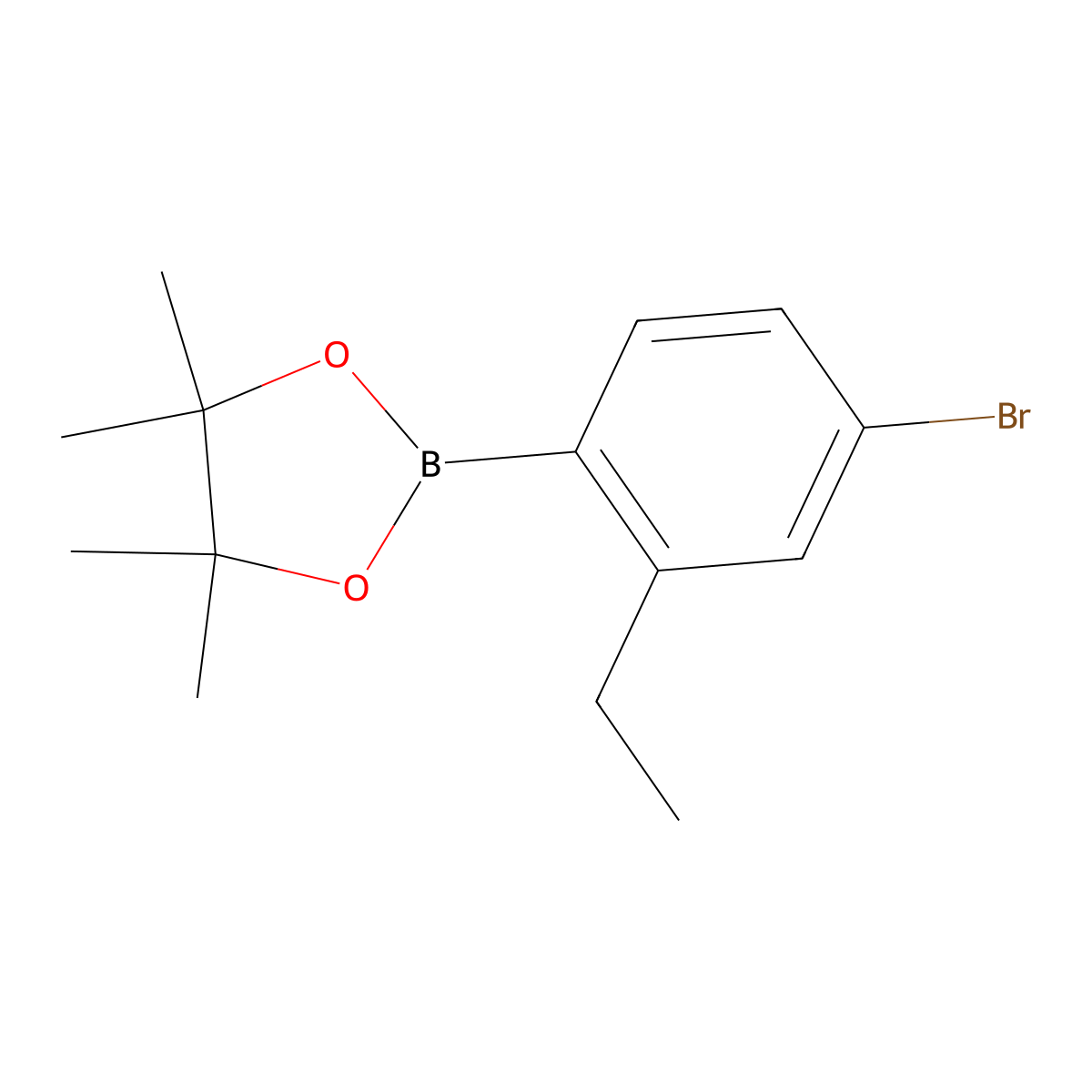 4-Bromo-2-ethylphenylboronic acid pinacol ester molecular structure, CAS 1674364-30-7