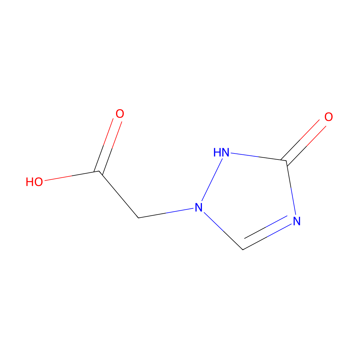 2-(3-hydroxy-1H-1,2,4-triazol-1-yl)acetic acid molecular structure, CAS 1674389-78-6