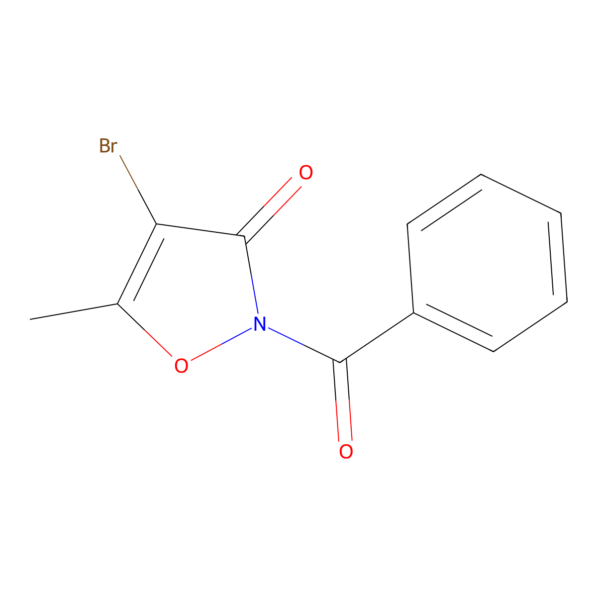 2-benzoyl-4-bromo-5-methylisoxazol-3(2H)-one molecular structure, CAS 1674389-81-1