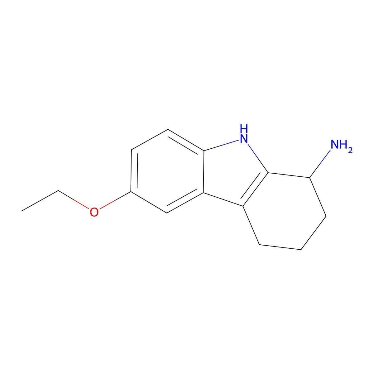 6-ethoxy-2,3,4,9-tetrahydro-1H-carbazol-1-amine molecular structure, CAS 1674390-08-9