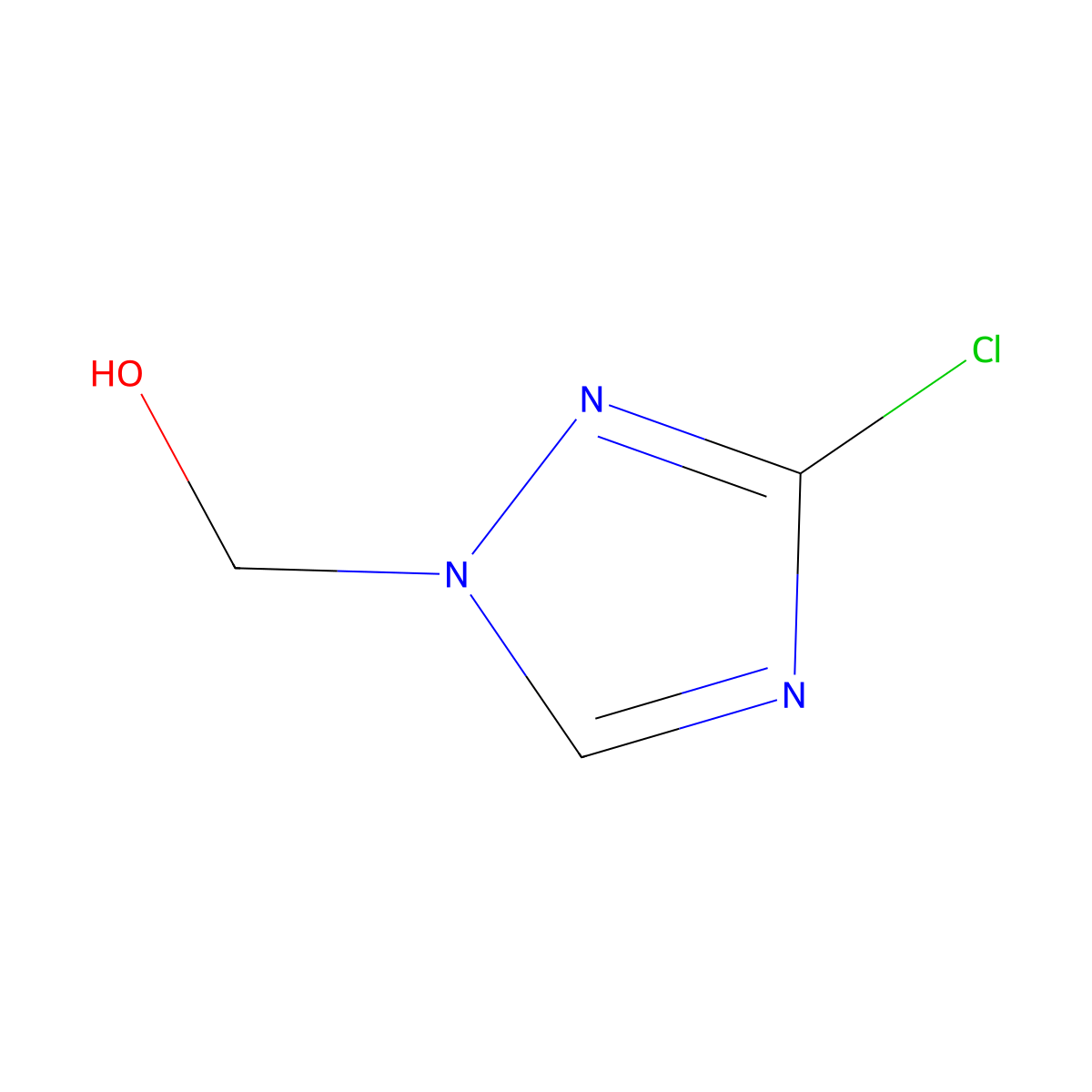 (3-chloro-1H-1,2,4-triazol-1-yl)methanol molecular structure, CAS 1674390-15-8