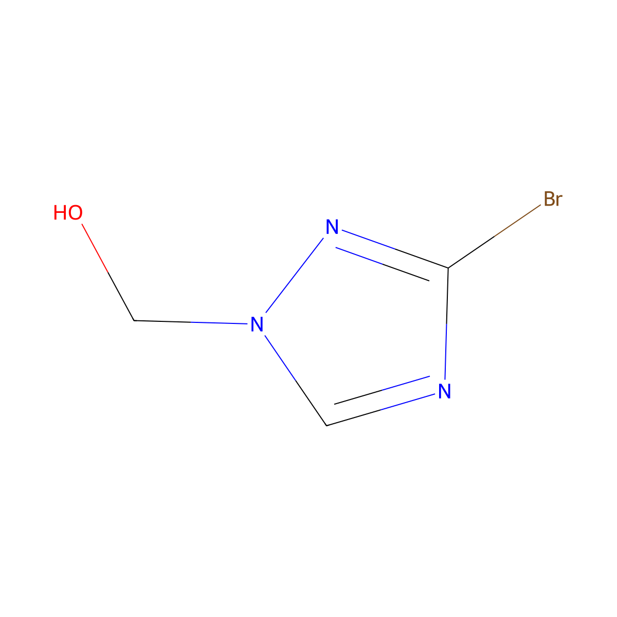 (3-bromo-1H-1,2,4-triazol-1-yl)methanol molecular structure, CAS 1674390-16-9