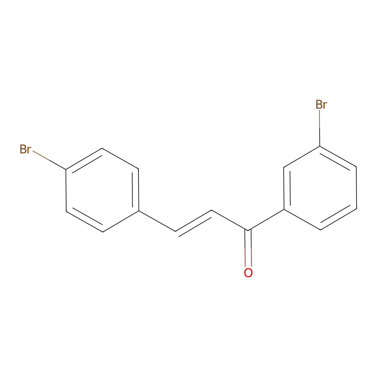 (2E)-1-(3-Bromophenyl)-3-(4-bromophenyl)prop-2-en-1-one molecular structure, CAS 1674390-73-8