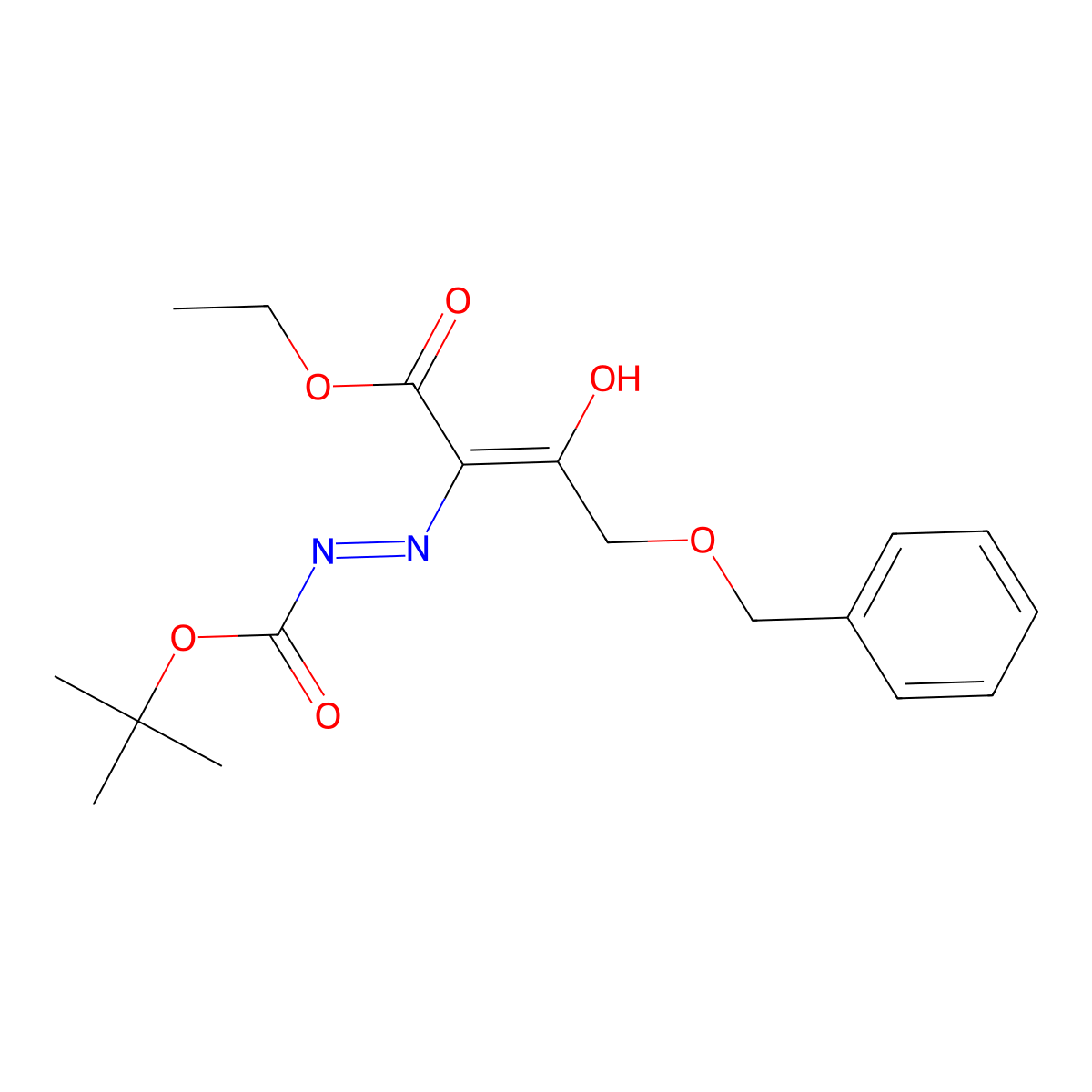 (Z)-tert-Butyl 2-(4-(benzyloxy)-1-ethoxy-1,3-dioxobutan-2-ylidene)hydrazinecarboxylate molecular structure, CAS 1674398-09-4