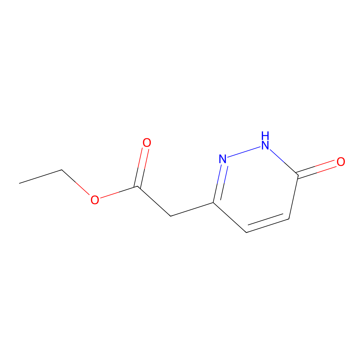 Ethyl 2-(6-oxo-1,6-dihydropyridazin-3-yl)acetate molecular structure, CAS 1674399-54-2