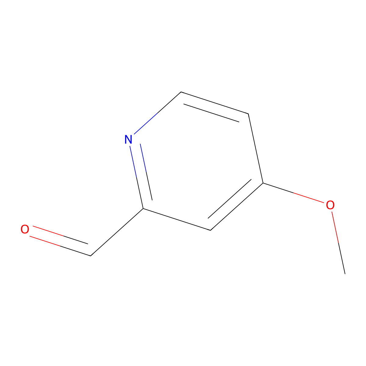 4-Methoxypyridine-2-carboxaldehyde molecular structure, CAS 16744-81-3