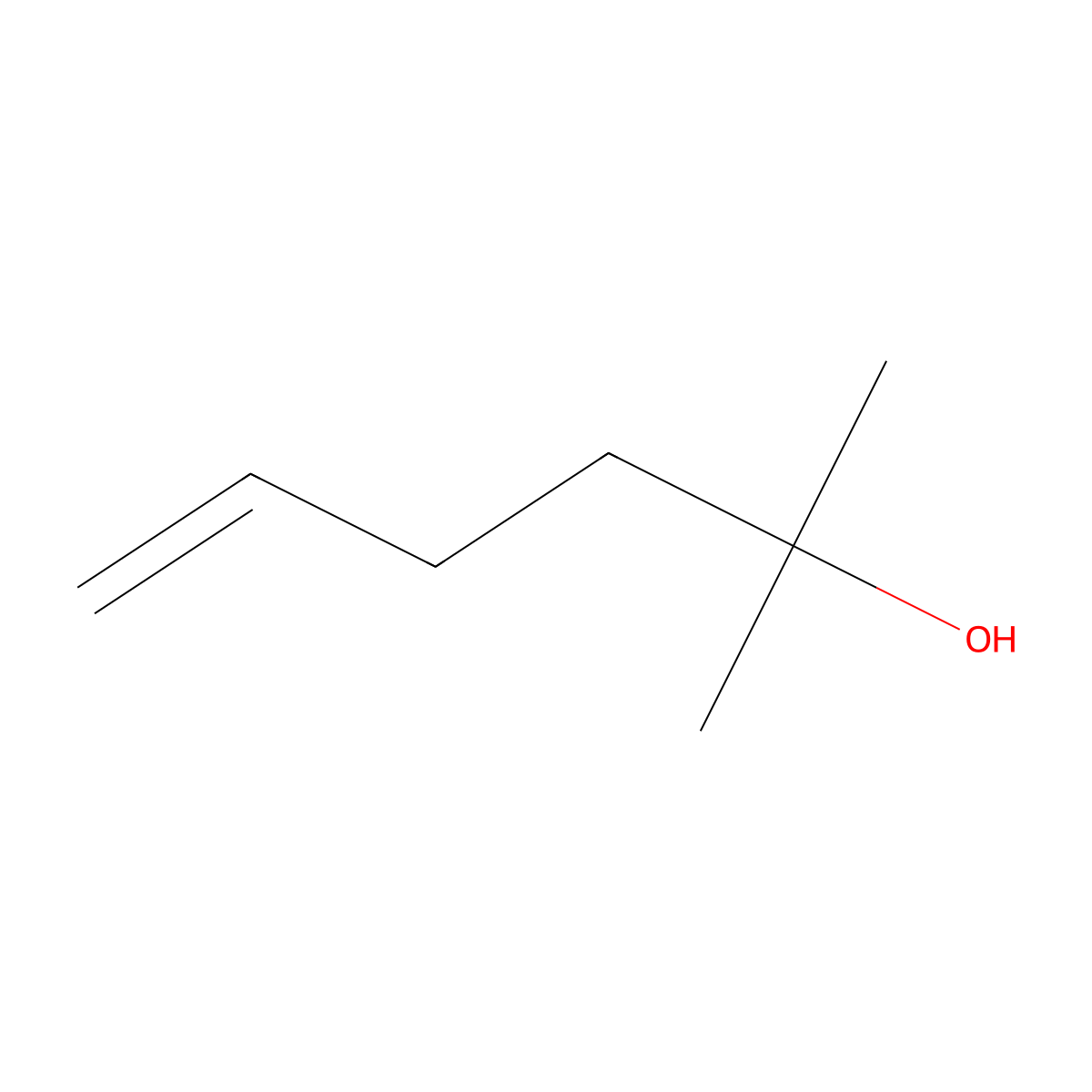 5-Hexen-2-ol, 2-methyl- molecular structure, CAS 16744-89-1