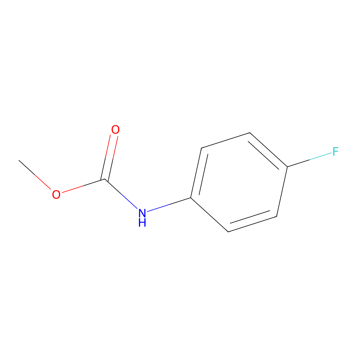 Carbamic acid, (4-fluorophenyl)-, methyl ester molecular structure, CAS 16744-99-3