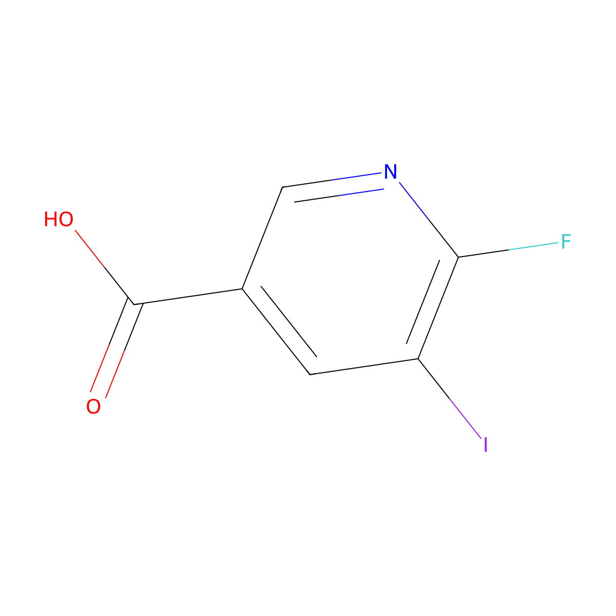 6-Fluoro-5-iodonicotinic acid molecular structure, CAS 1674401-96-7