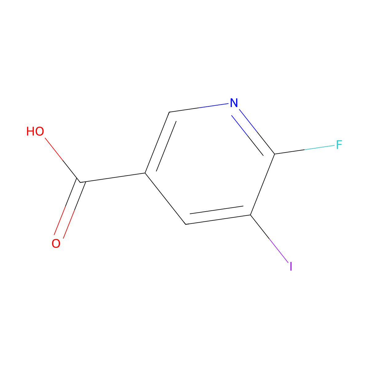 6-Fluoro-5-iodonicotinic acid molecular structure, CAS 1674401-96-7
