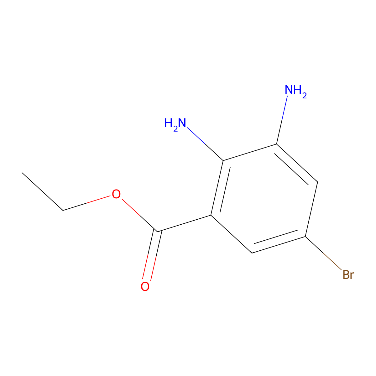 Ethyl 2,3-diamino-5-bromobenzoate molecular structure, CAS 1674402-19-7