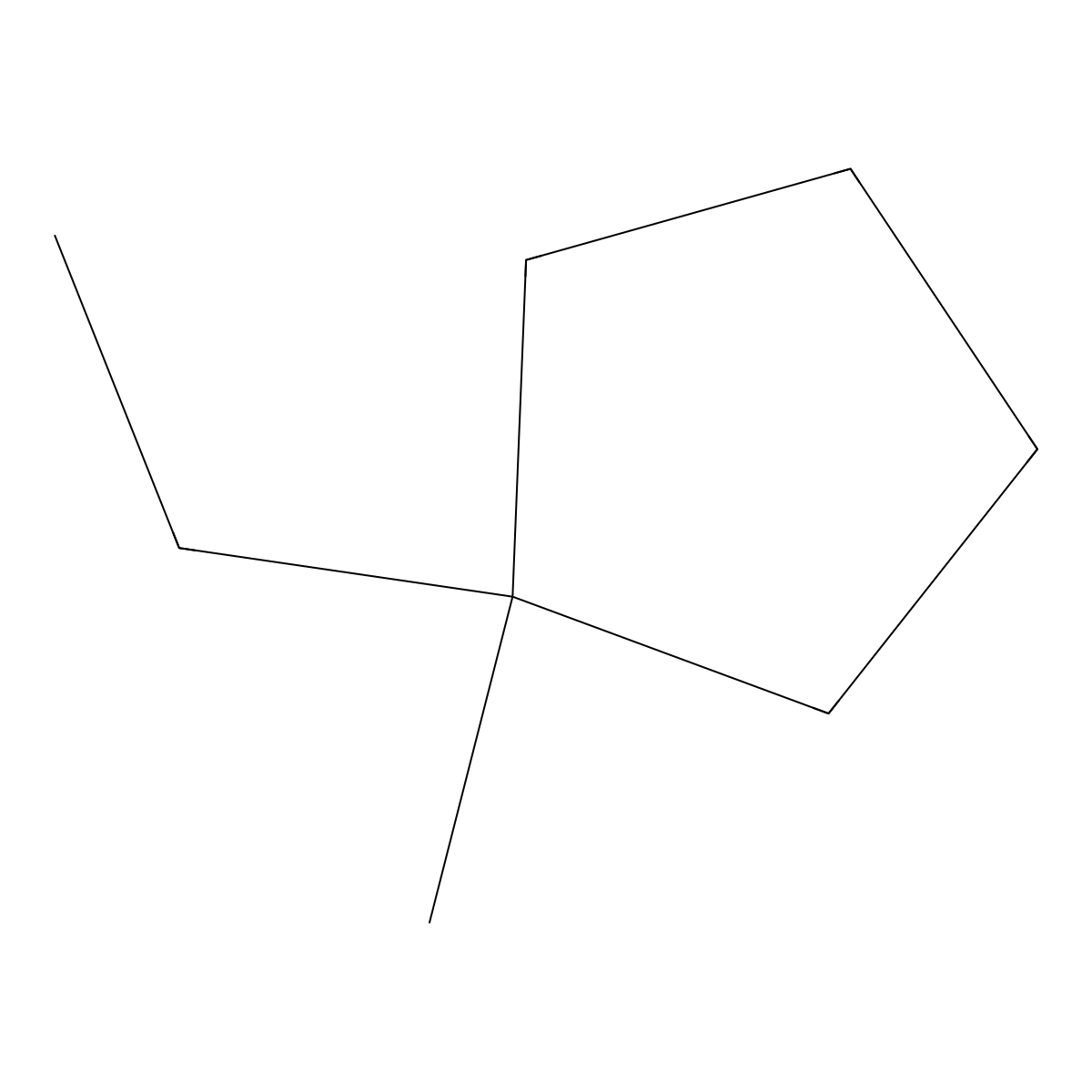 1-Ethyl-1-methylcyclopentane molecular structure, CAS 16747-50-5