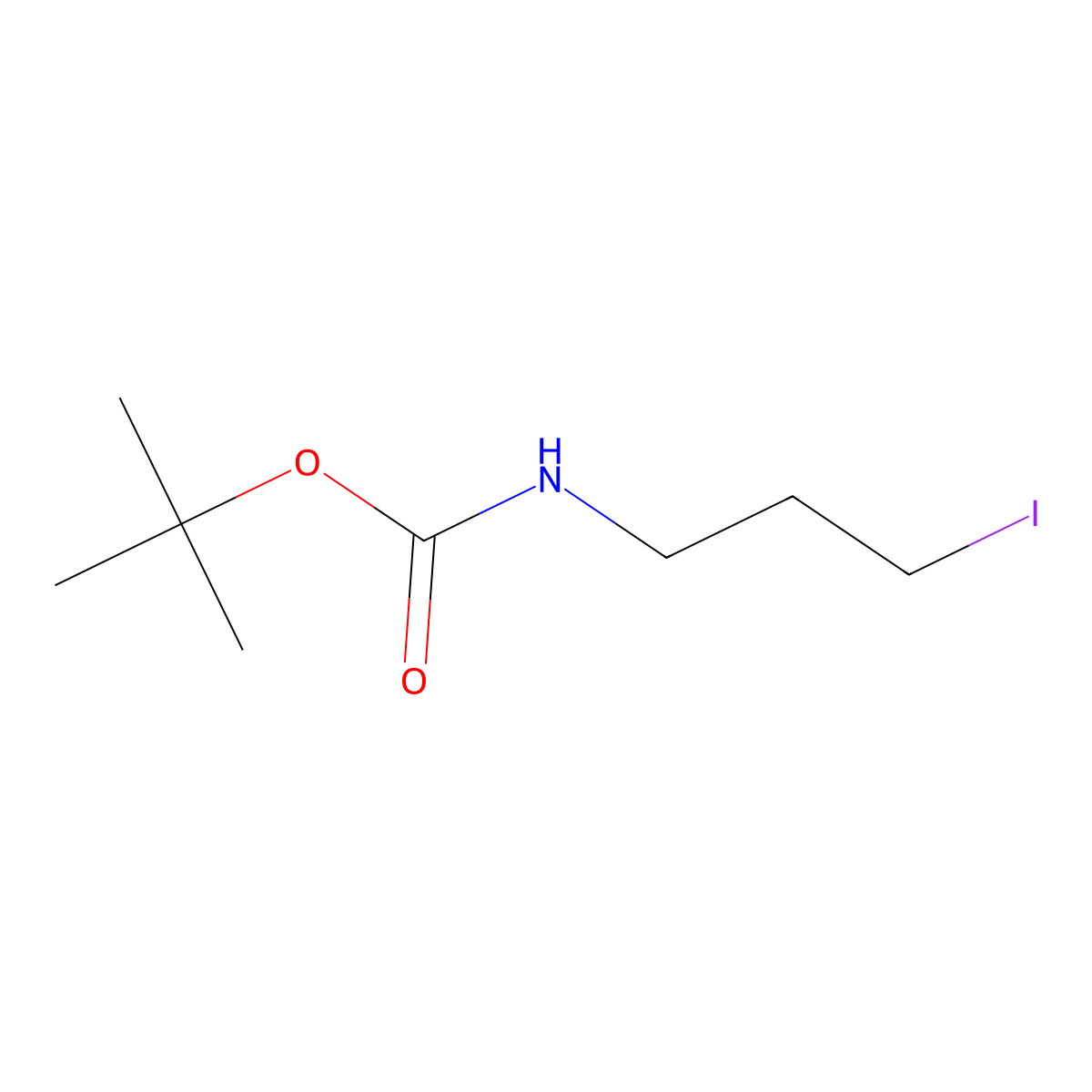 tert-butyl N-(3-iodopropyl)carbamate molecular structure, CAS 167479-01-8