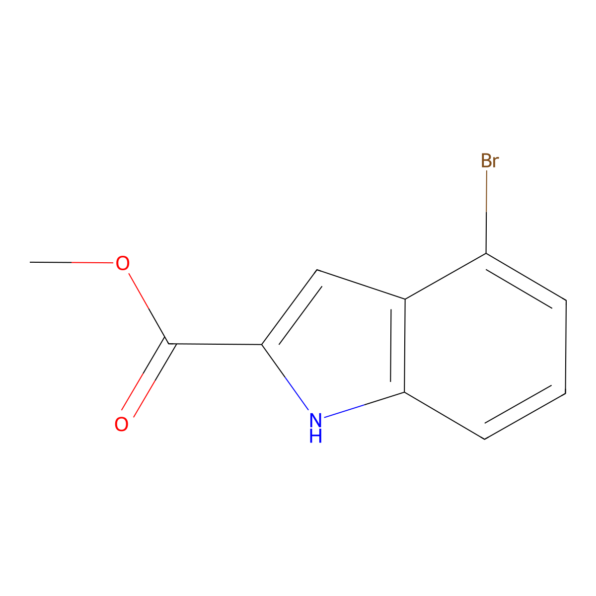 methyl 4-bromo-1H-indole-2-carboxylate molecular structure, CAS 167479-13-2