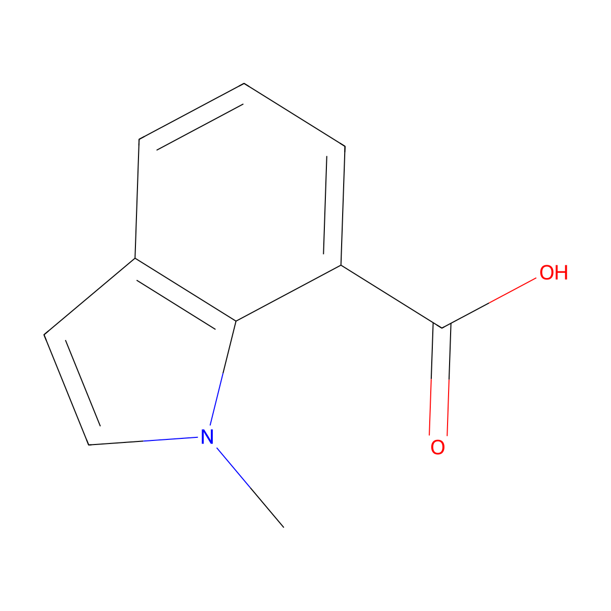 1-methyl-1H-indole-7-carboxylic acid molecular structure, CAS 167479-16-5