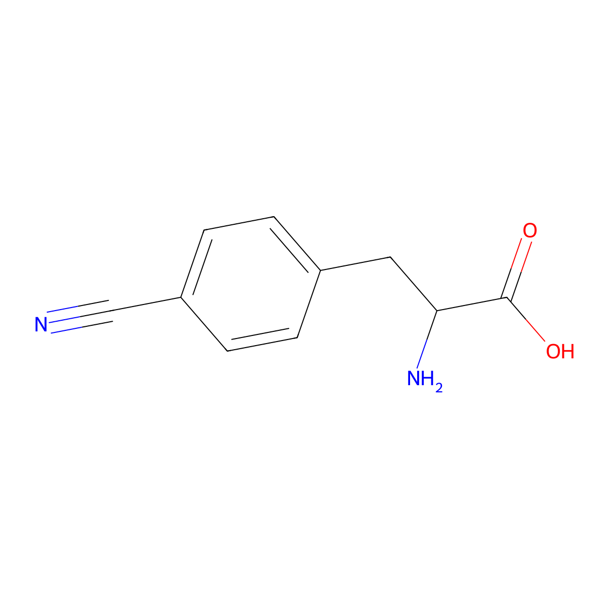 (L)-4-Cyanophenylalanine molecular structure, CAS 167479-78-9