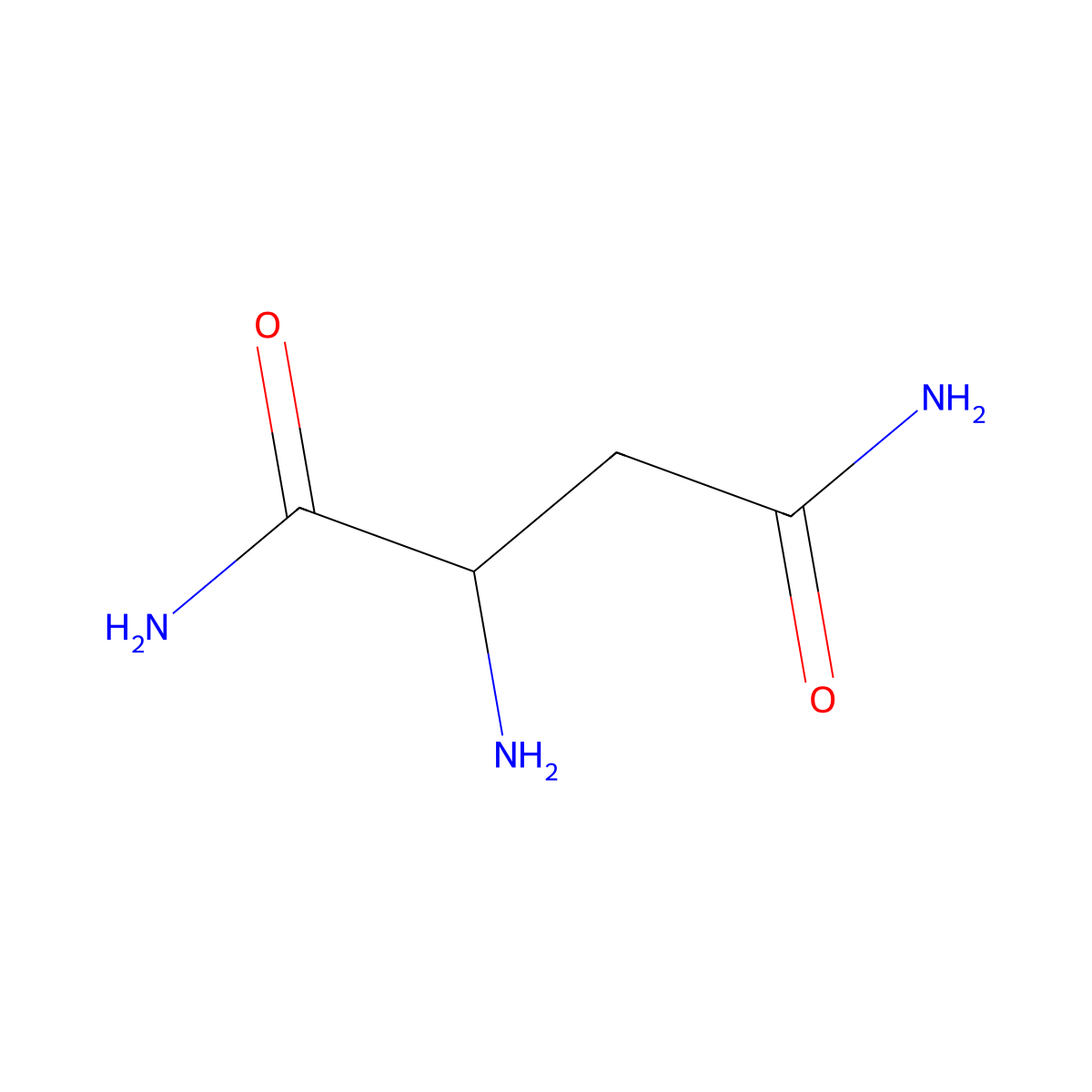 Asparaginamide molecular structure, CAS 16748-73-5