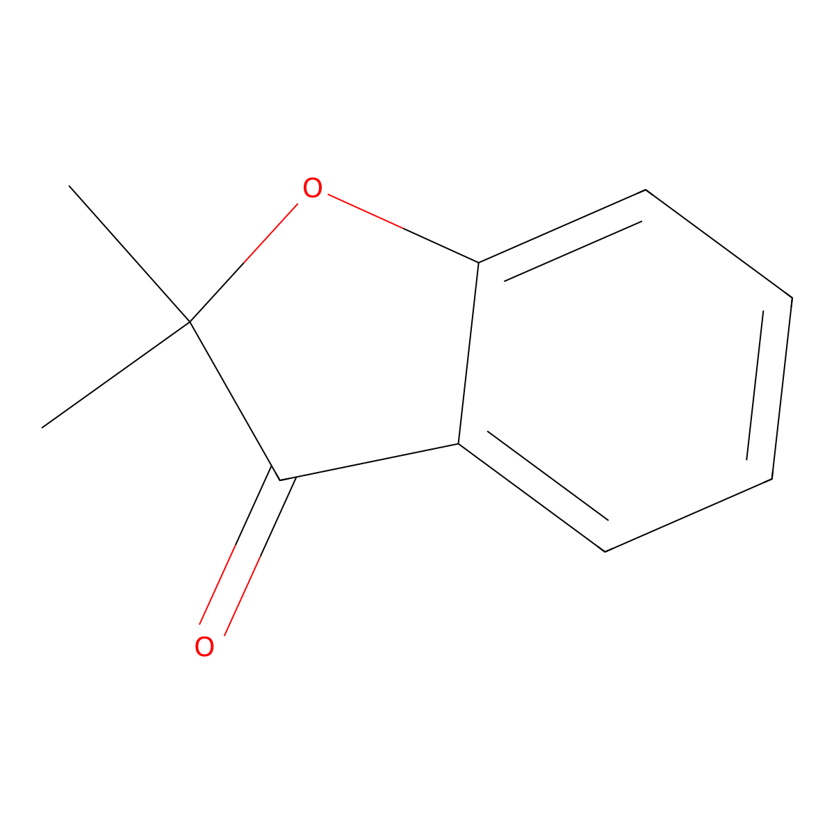 2,2-Dimethyl-1-benzofuran-3(2H)-one molecular structure, CAS 16748-90-6
