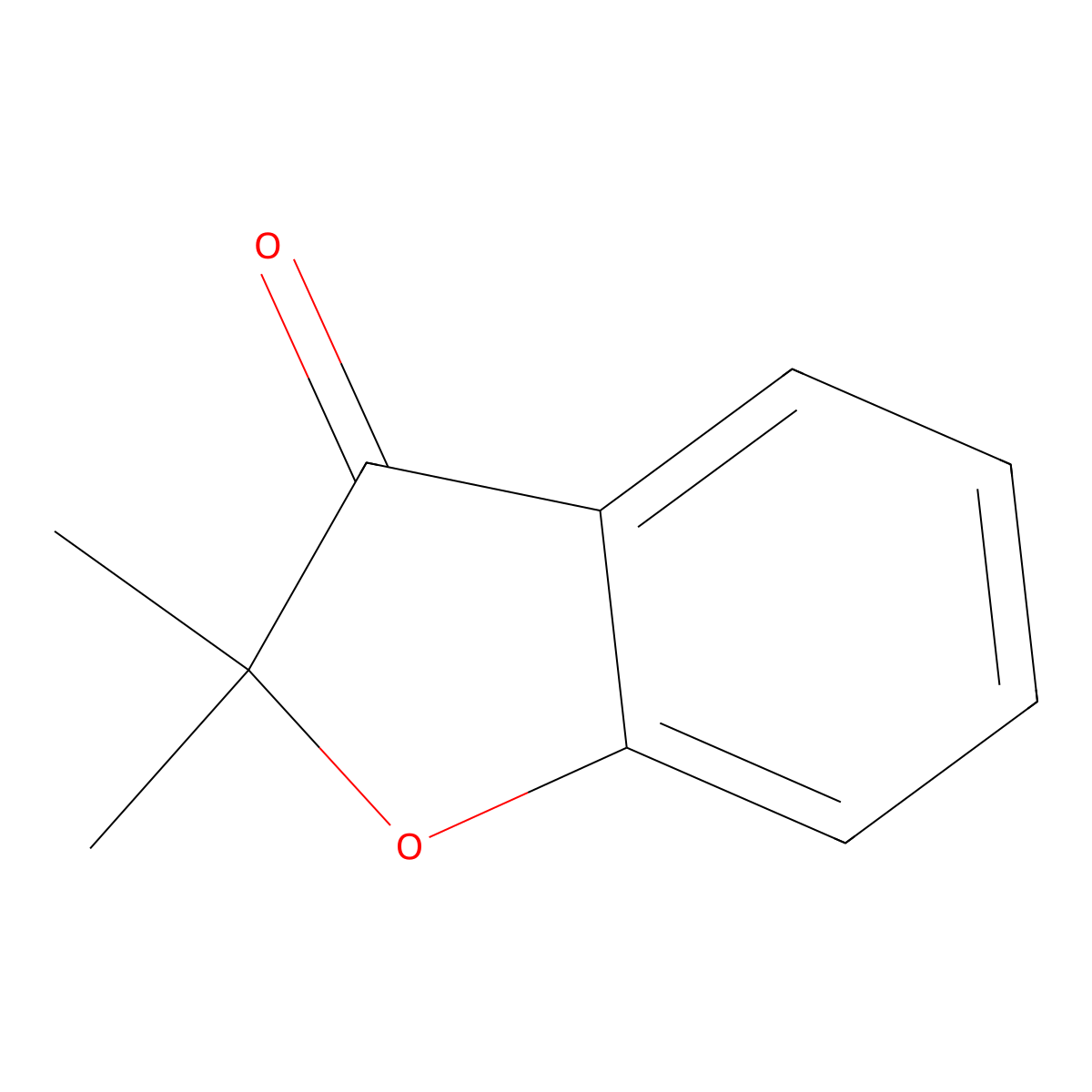 2,2-Dimethyl-1-benzofuran-3(2H)-one molecular structure, CAS 16748-90-6