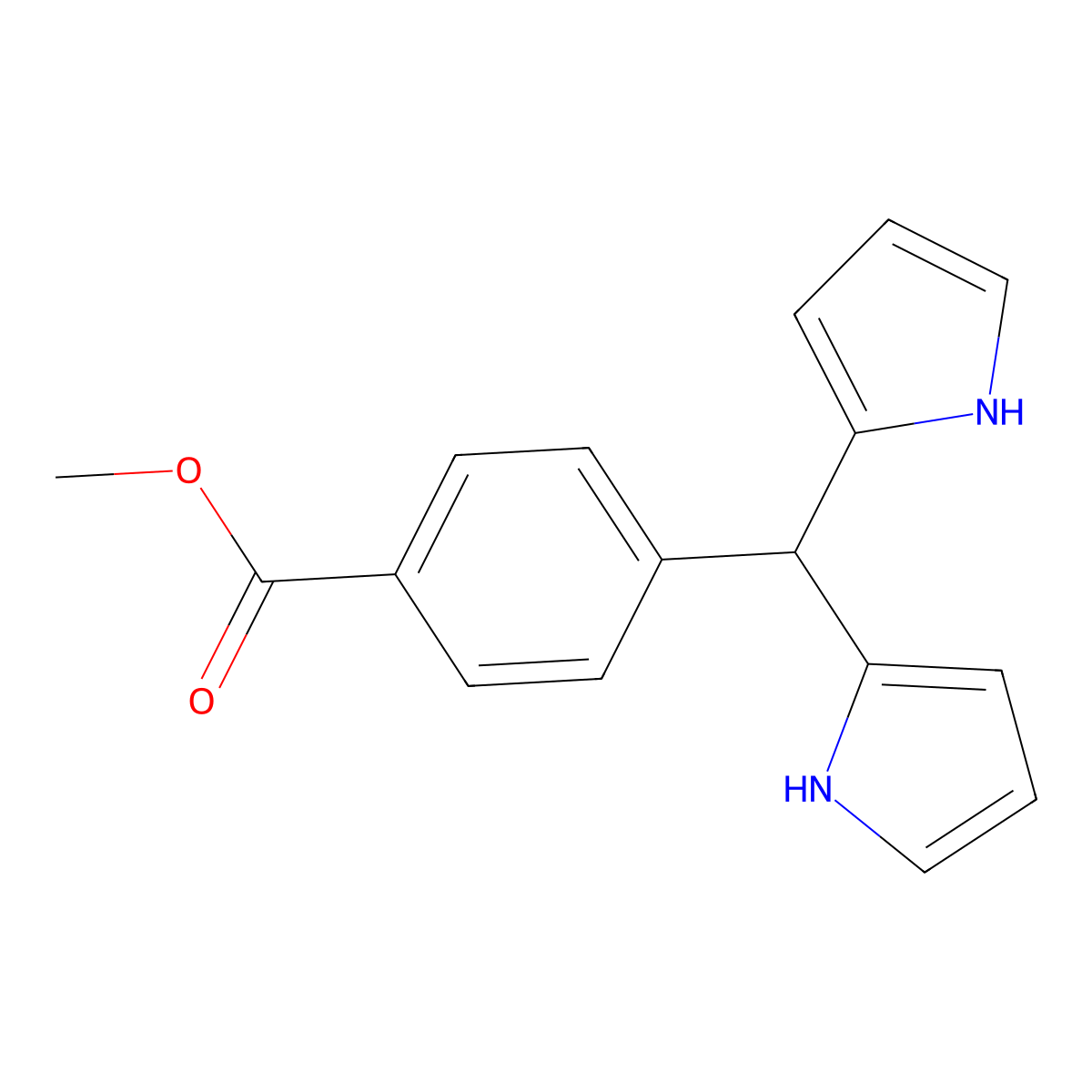 5-(4-Carboxymethylphenyl)dipyrromethane (under argon) molecular structure, CAS 167482-99-7