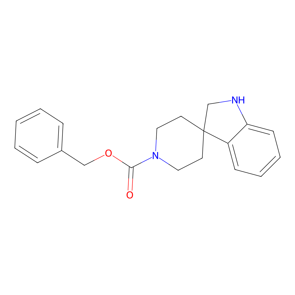 Benzyl 1,2-dihydrospiro[indole-3,4'-piperidine]-1'-carboxylate molecular structure, CAS 167484-18-6