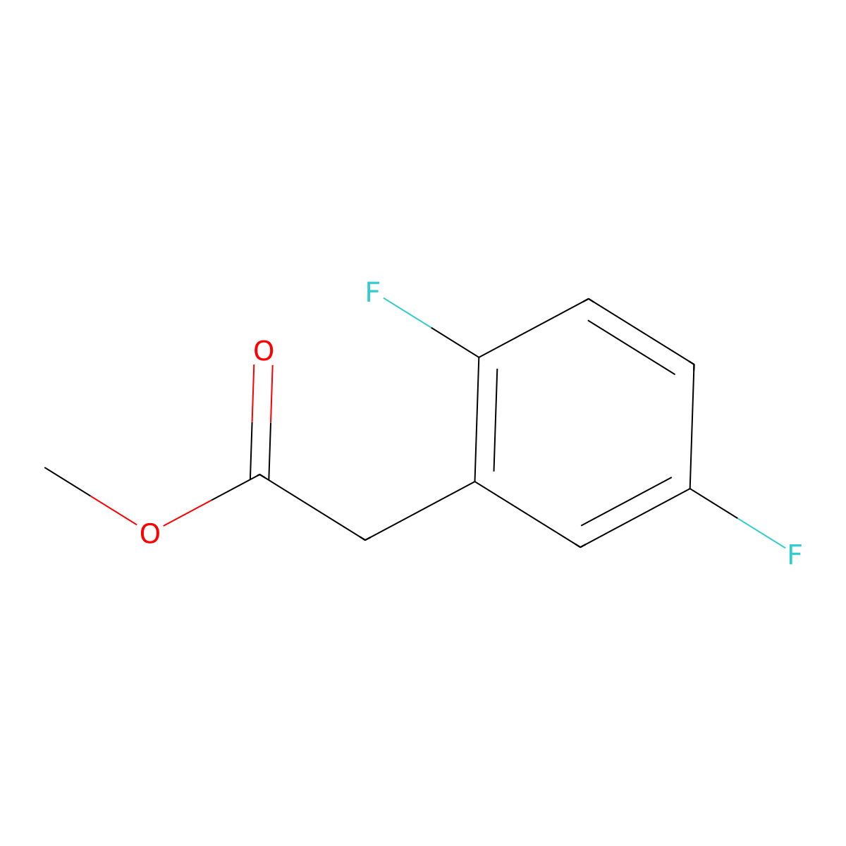 Methyl 2-(2,5-difluorophenyl)acetate molecular structure, CAS 167484-38-0