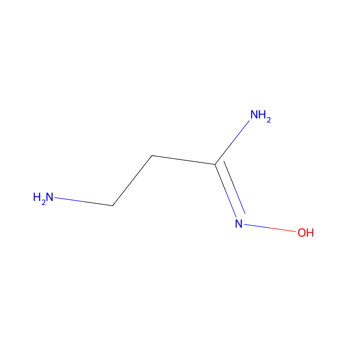 3-amino-N'-hydroxypropanimidamide molecular structure, CAS 16750-43-9