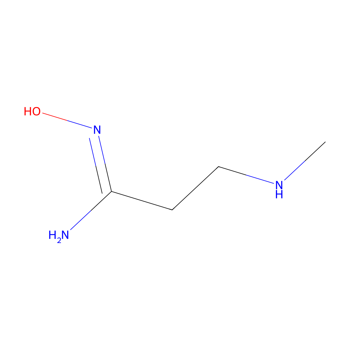 N'-hydroxy-3-(methylamino)propanimidamide molecular structure, CAS 16750-50-8