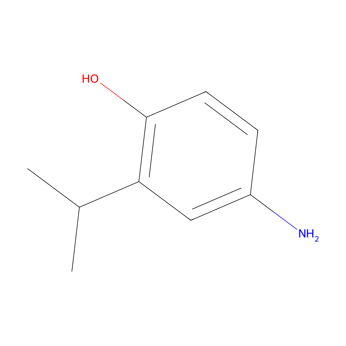 4-Amino-2-isopropylphenol molecular structure, CAS 16750-66-6