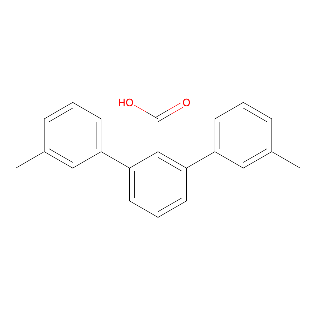 2,6-bis(3-methylphenyl)benzoic Acid molecular structure, CAS 167500-09-6