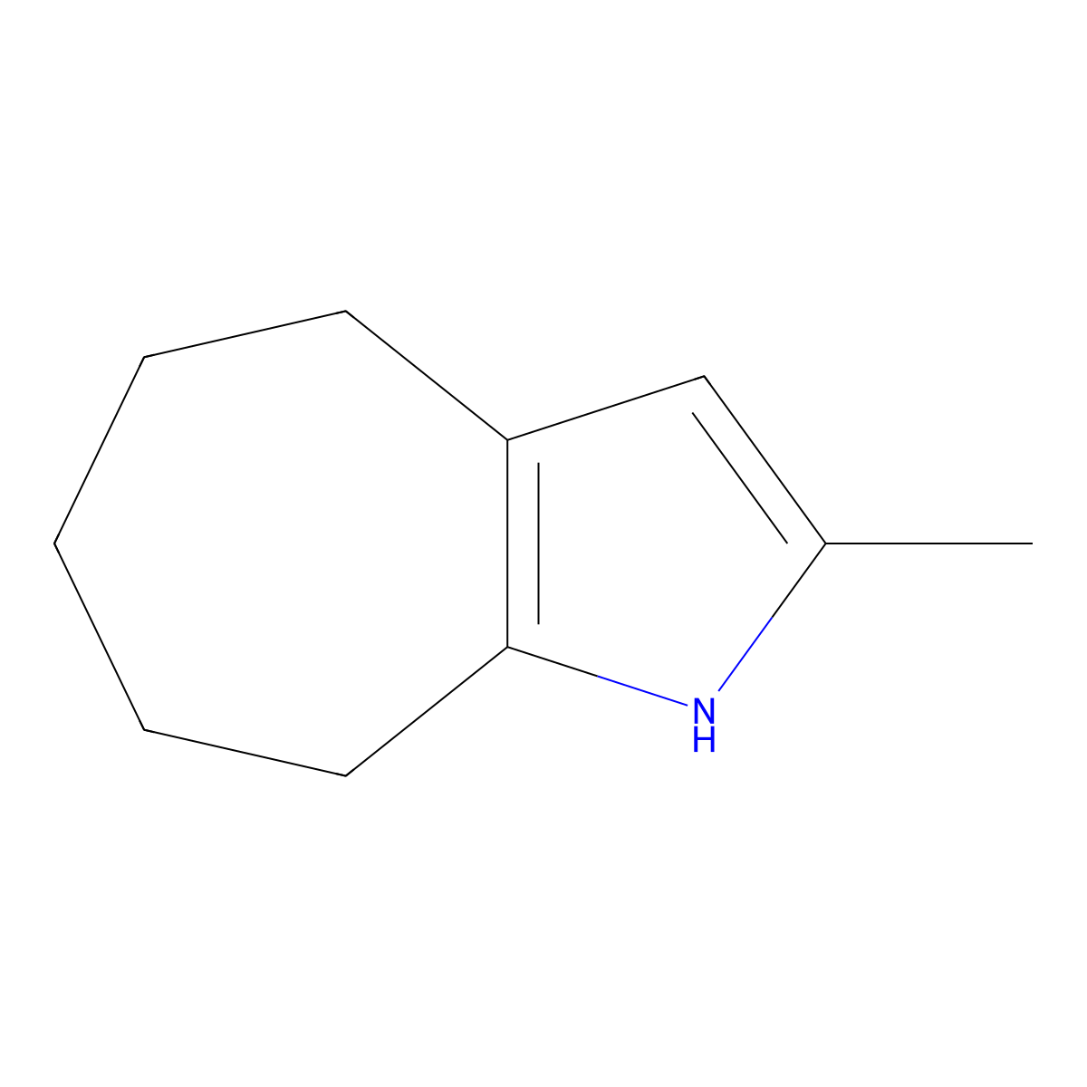 2-Methyl-1,4,5,6,7,8-hexahydrocyclohepta[b]pyrrole molecular structure, CAS 167500-74-5