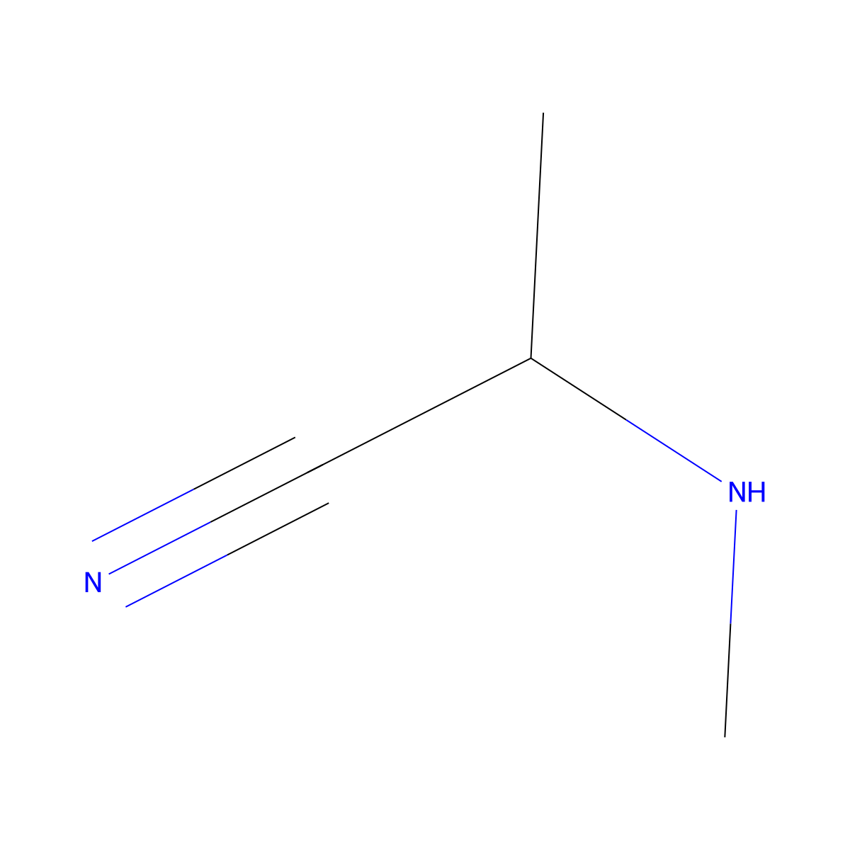 2-(Methylamino)propanenitrile molecular structure, CAS 16752-54-8