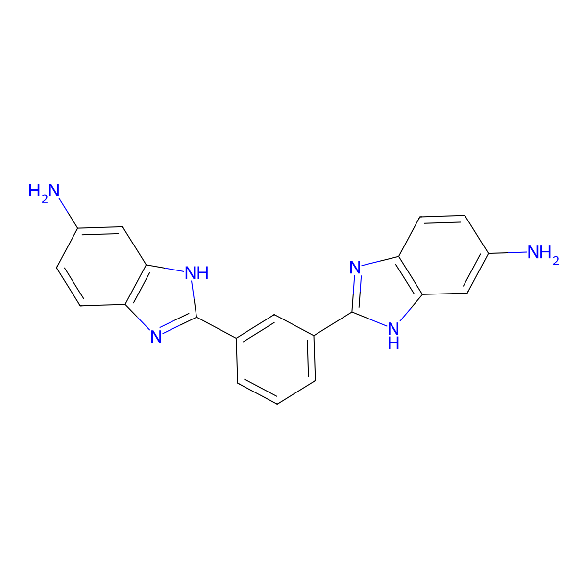 2,2'-(1,3-Phenylene)bis(1H-benzo[d]imidazol-6-amine) molecular structure, CAS 16752-89-9