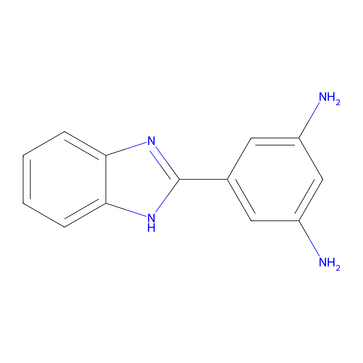 5-(1H-Benzo[d]imidazol-2-yl)benzene-1,3-diamine molecular structure, CAS 16752-90-2