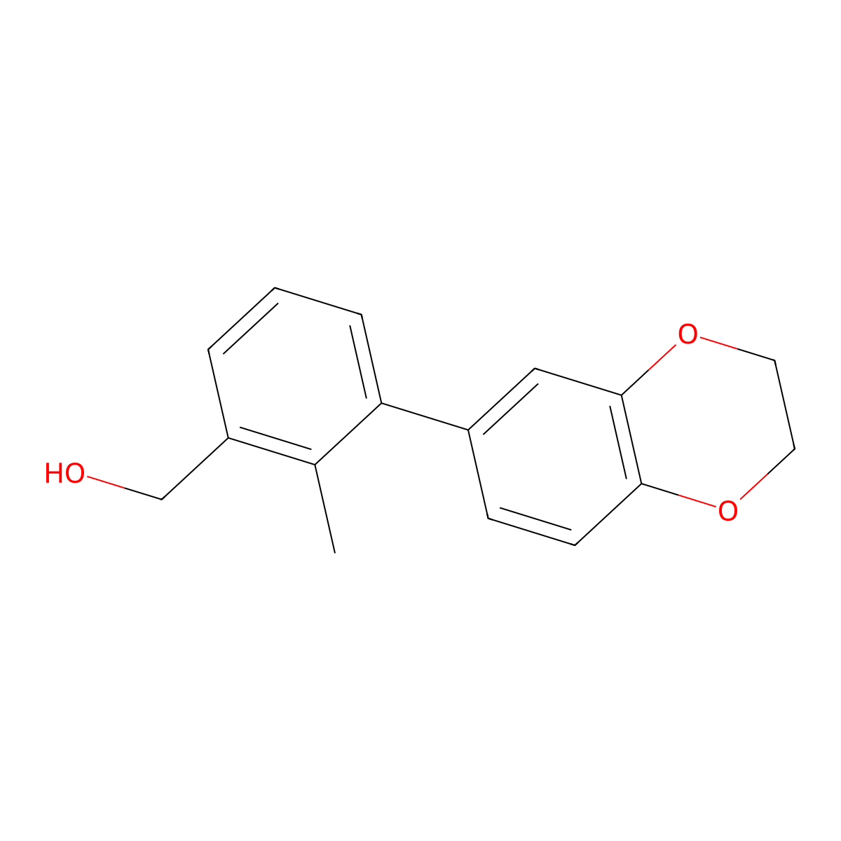 (3-(2,3-Dihydrobenzo[b][1,4]dioxin-6-yl)-2-methylphenyl)methanol molecular structure, CAS 1675205-18-1