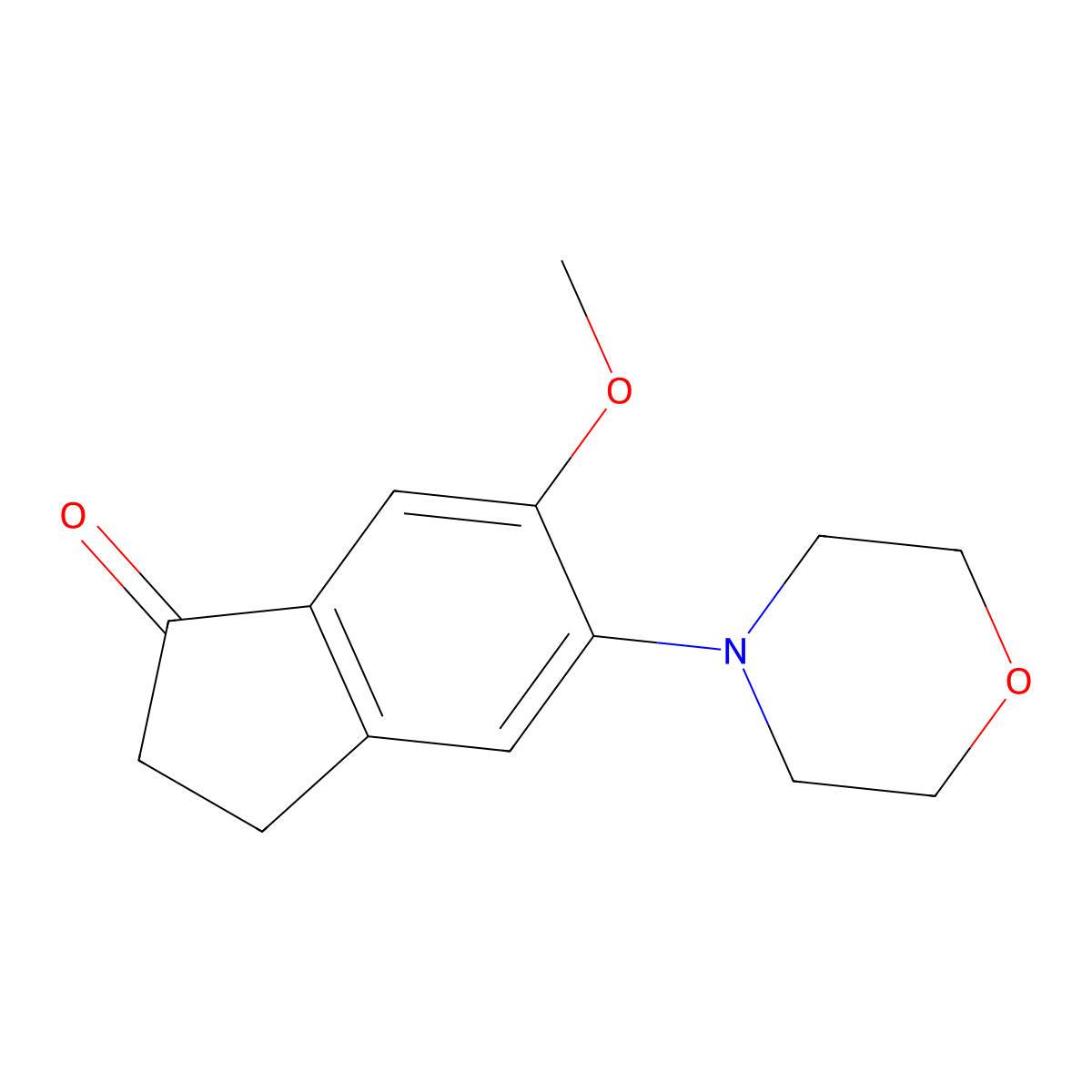 6-Methoxy-5-morpholino-2,3-dihydro-1H-inden-1-one molecular structure, CAS 1675205-38-5