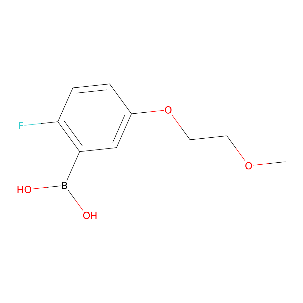 2-Fluoro-5-(2-methoxyethoxy)phenylboronic acid molecular structure, CAS 1675207-10-9