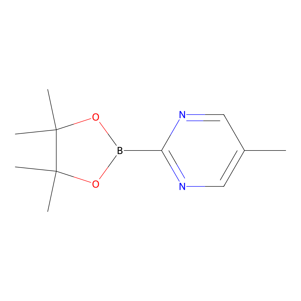 5-Methyl-2-(4,4,5,5-tetramethyl-1,3,2-dioxaborolan-2-yl)pyrimidine molecular structure, CAS 1675210-91-9