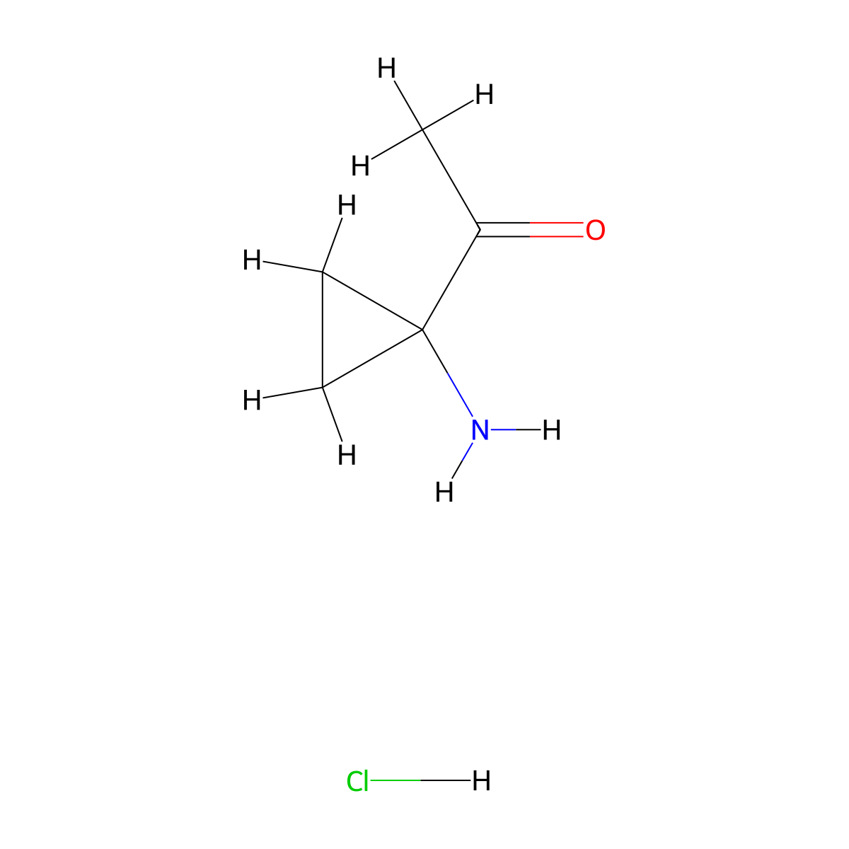 1-(1-Aminocyclopropyl)ethan-1-one hydrochloride molecular structure, CAS 1675213-48-5