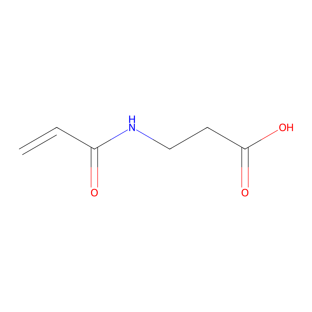 N-acryloyl-beta-alanine molecular structure, CAS 16753-07-4