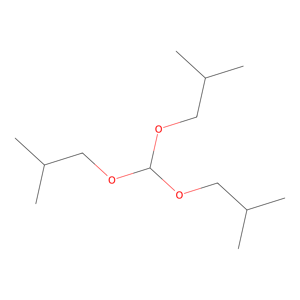Propane, 1,1',1''-[methylidynetris(oxy)]tris[2-methyl- molecular structure, CAS 16754-49-7