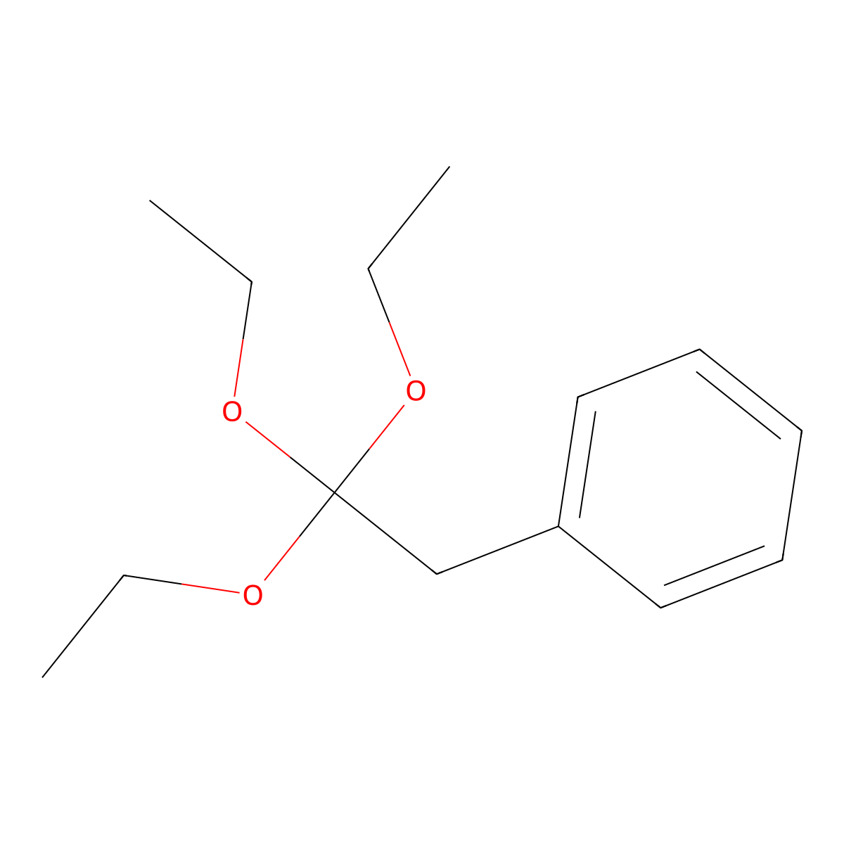 (2,2,2-Triethoxyethyl)benzene molecular structure, CAS 16754-56-6