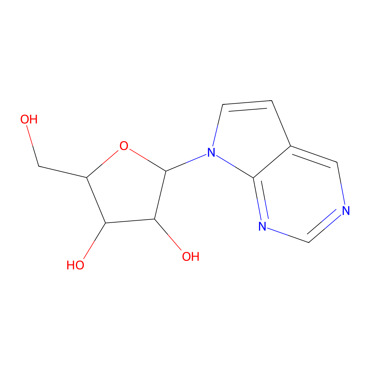 7-Deazanebularin molecular structure, CAS 16754-83-9