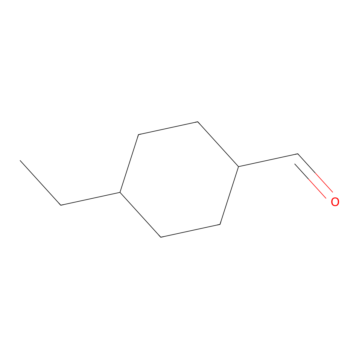 4-Ethylcyclohexane-1-carbaldehyde molecular structure, CAS 167545-47-3