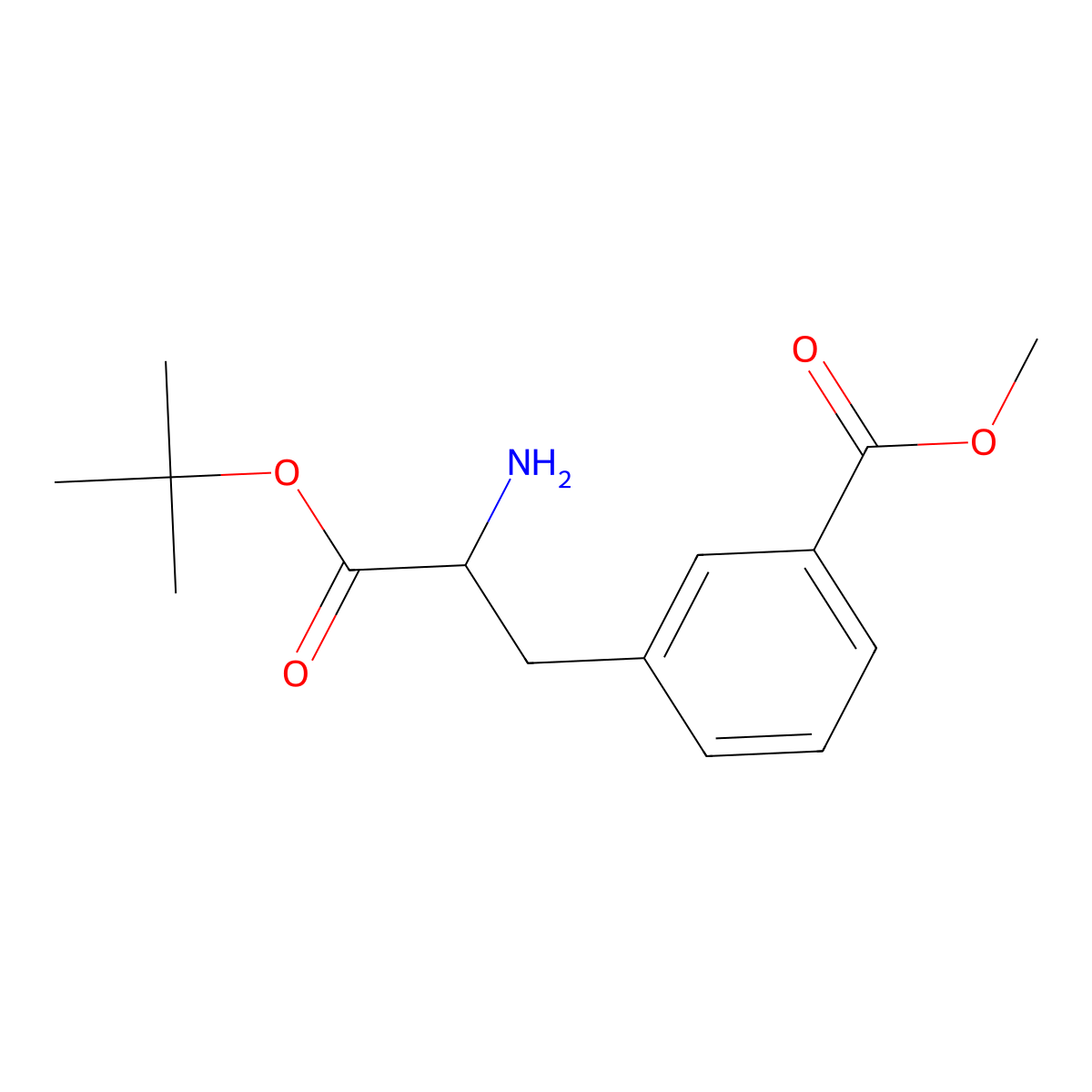(S)-3-(2-Amino-2-tert-butoxycarbonyl-ethyl)-benzoic acid methyl ester molecular structure, CAS 167549-72-6