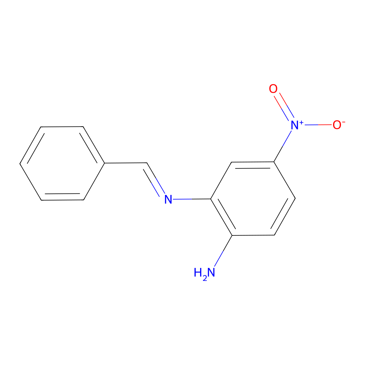 2-(Benzylideneamino)-4-nitroaniline molecular structure, CAS 167558-65-8