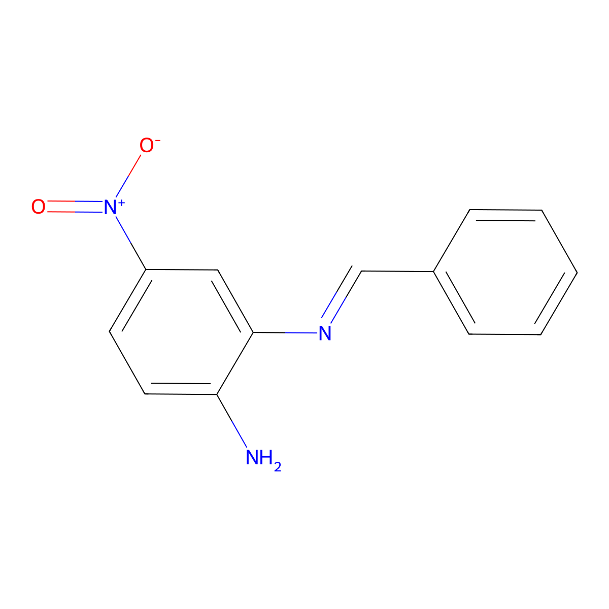 2-(Benzylideneamino)-4-nitroaniline molecular structure, CAS 167558-65-8