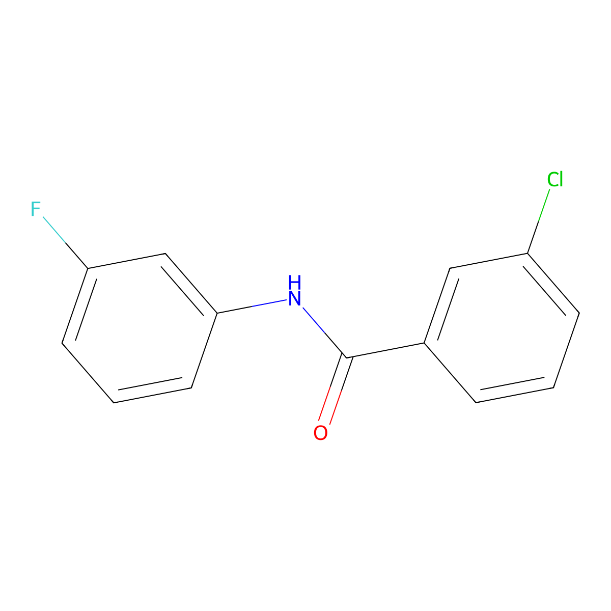 3-chloro-N-(3-fluorophenyl)benzamide molecular structure, CAS 167565-75-5