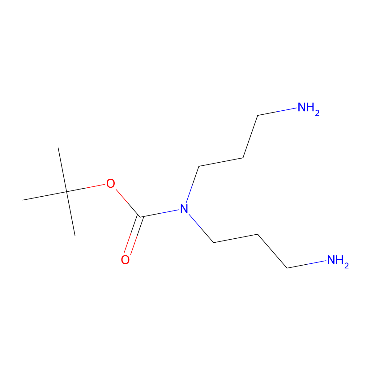 Tert-butyl N,N-bis(3-aminopropyl)carbamate molecular structure, CAS 167568-21-0