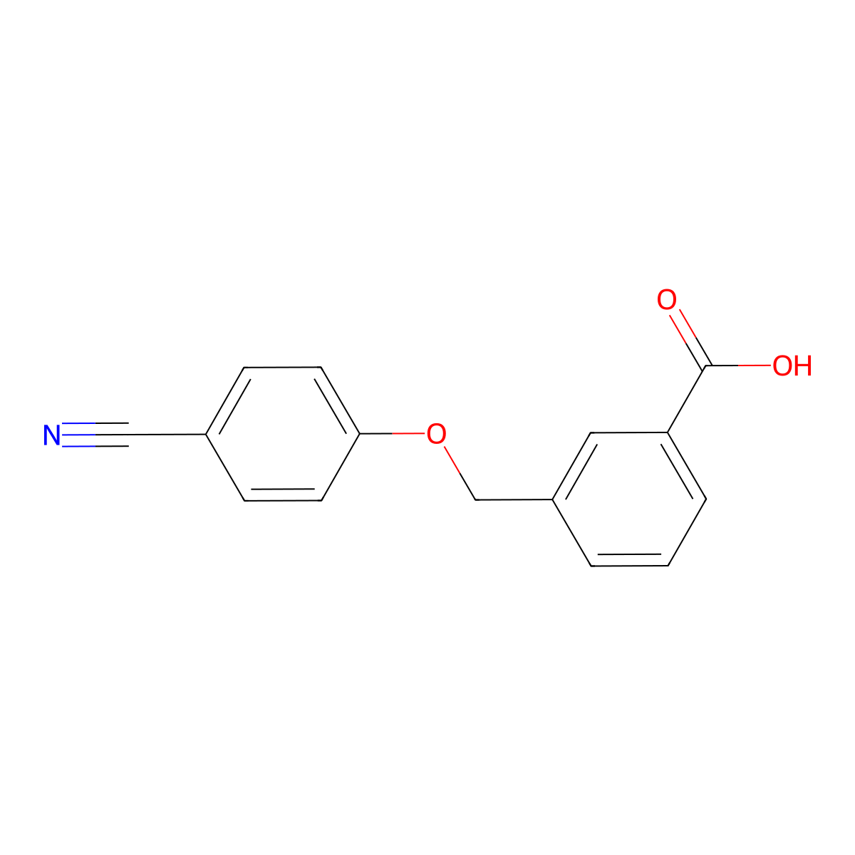 3-((4-Cyanophenoxy)methyl)benzoic acid molecular structure, CAS 167569-29-1